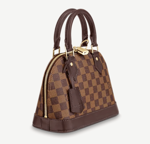 small checkered brown bag from LV half moon style